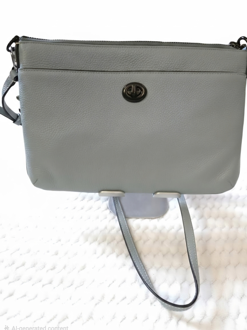 Coach Pebble Leather Crossbody Bag in Light Blue - Picture 9 of 9